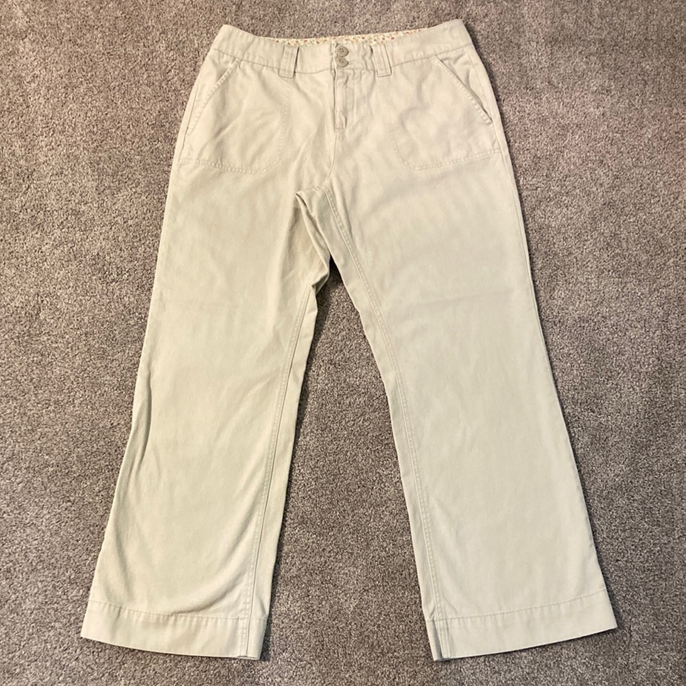 G.H. Bass & Co Tan Cotton Khakis Wide Leg 10